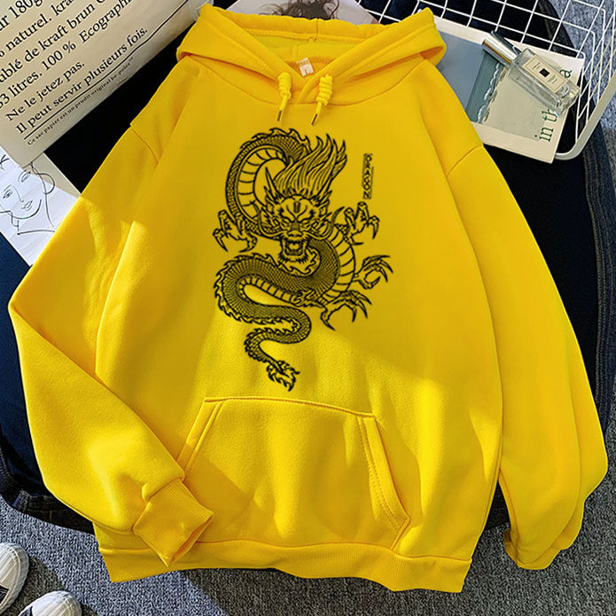 Dragon Hoodies Men Chinese